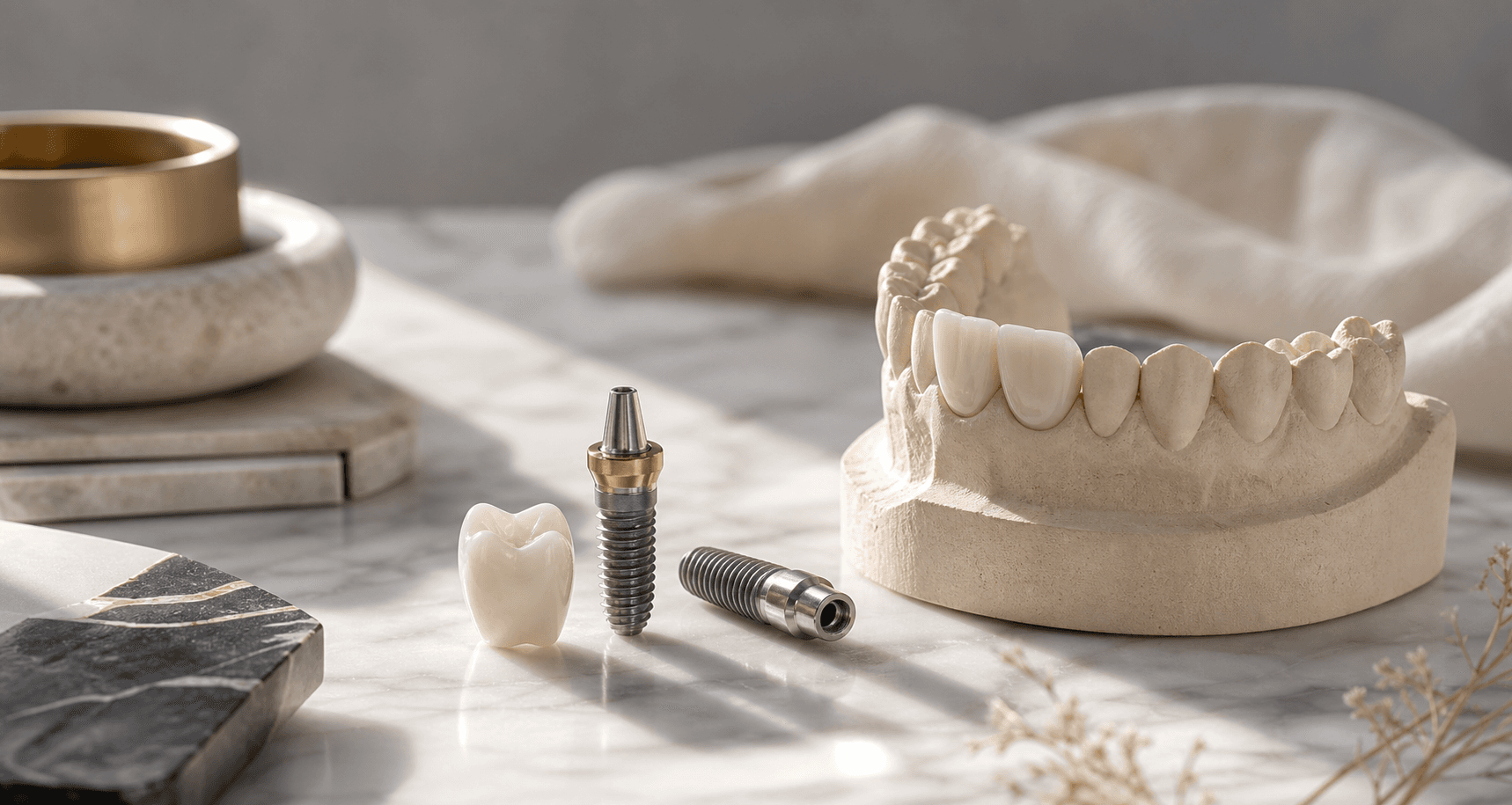 Illustration comparing an erupted wisdom tooth with an impacted one in the jaw
