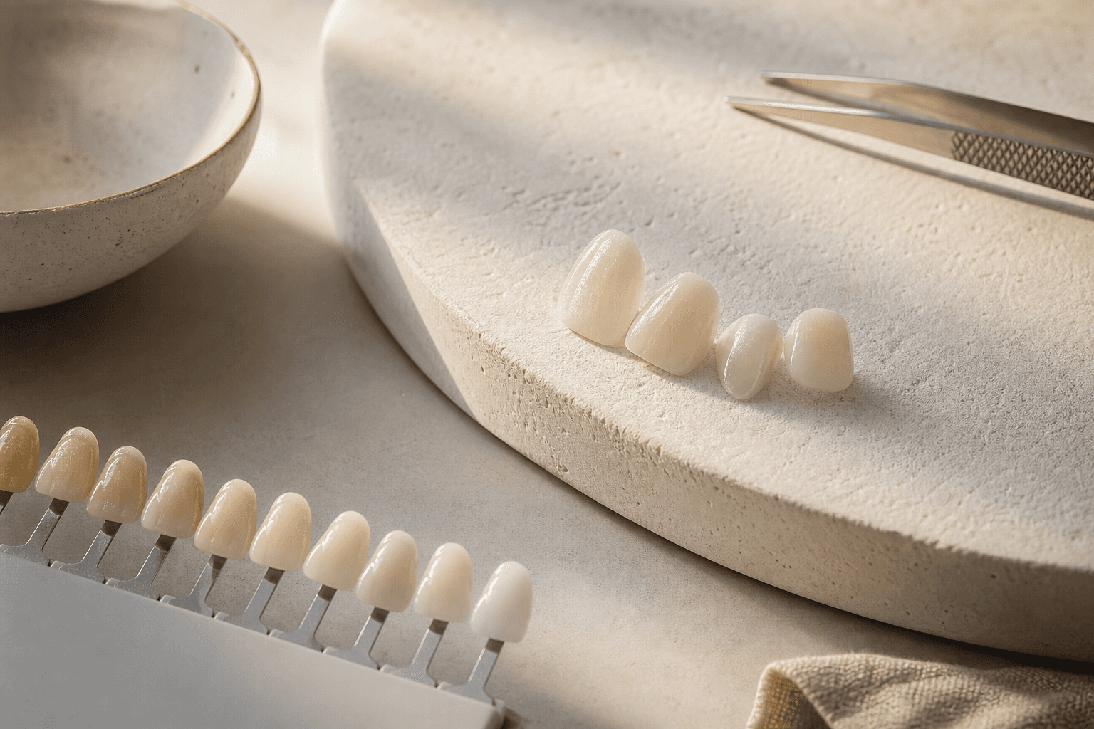 A bright, natural-looking smile after cosmetic treatment